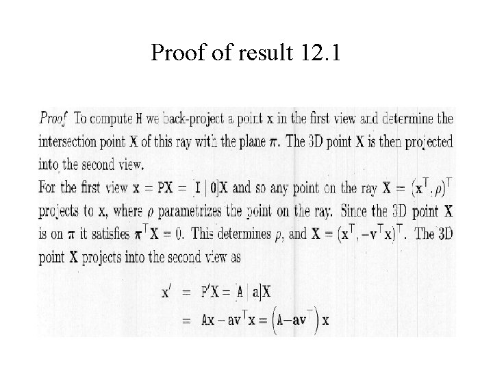 Proof of result 12. 1 