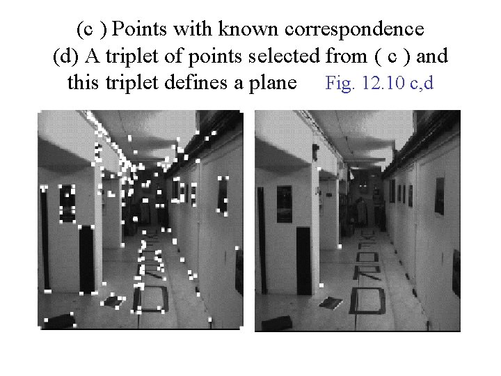 (c ) Points with known correspondence (d) A triplet of points selected from (