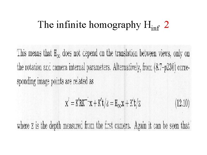 The infinite homography Hinf 2 