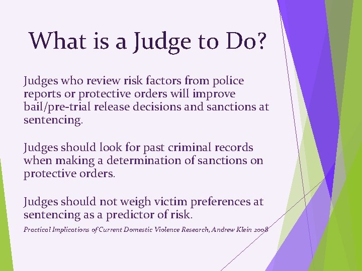 What is a Judge to Do? Judges who review risk factors from police reports