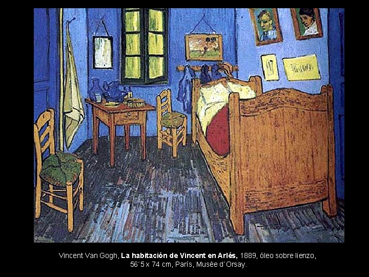 Vincent Van Gogh, La habitación de Vincent en Arlés, 1889, óleo sobre lienzo, 56´