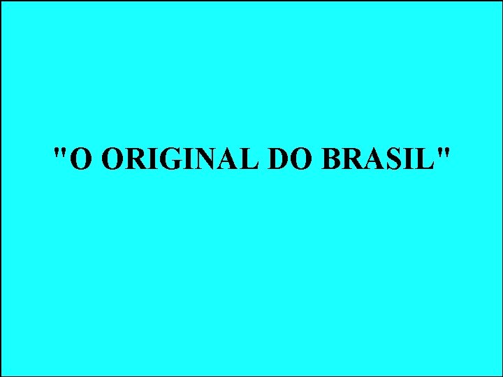 "O ORIGINAL DO BRASIL" "O ORIGINAL DO BRASIL"