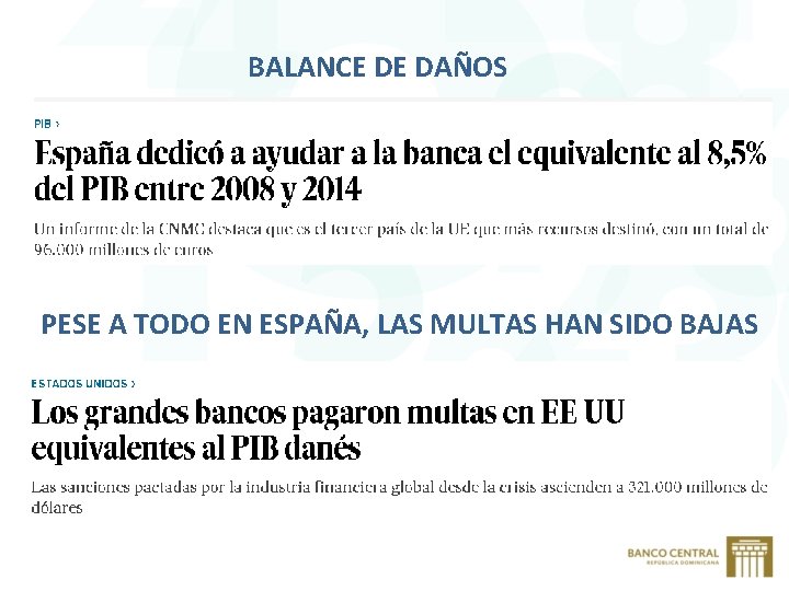 BALANCE DE DAÑOS PESE A TODO EN ESPAÑA, LAS MULTAS HAN SIDO BAJAS 