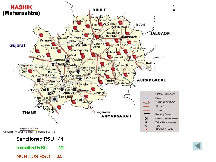 Sanctioned RSU : 44 Installed RSU : 10 NON LOS RSU : 34 