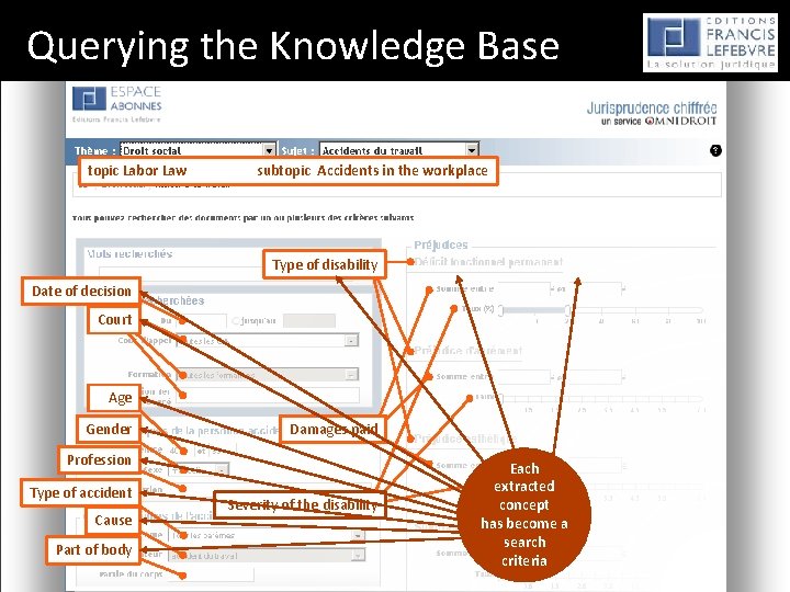 Querying the Knowledge Base topic Labor Law subtopic Accidents in the workplace Type of