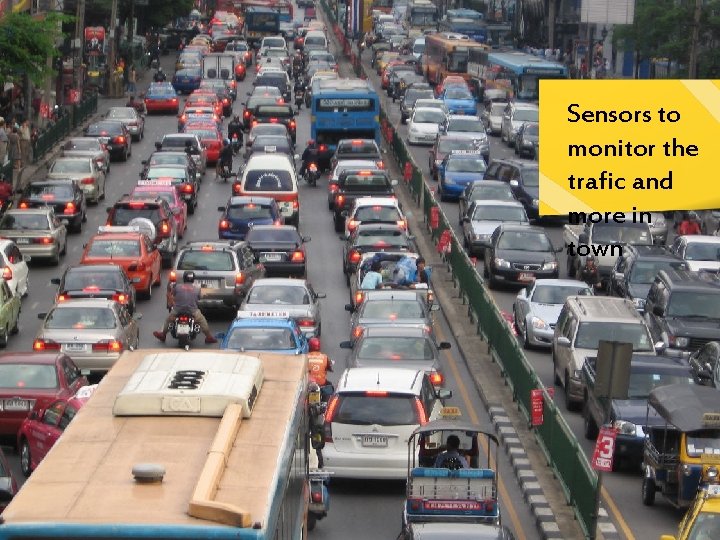 Sensors to monitor the trafic and more in town Copyright © 2014 TEMIS -