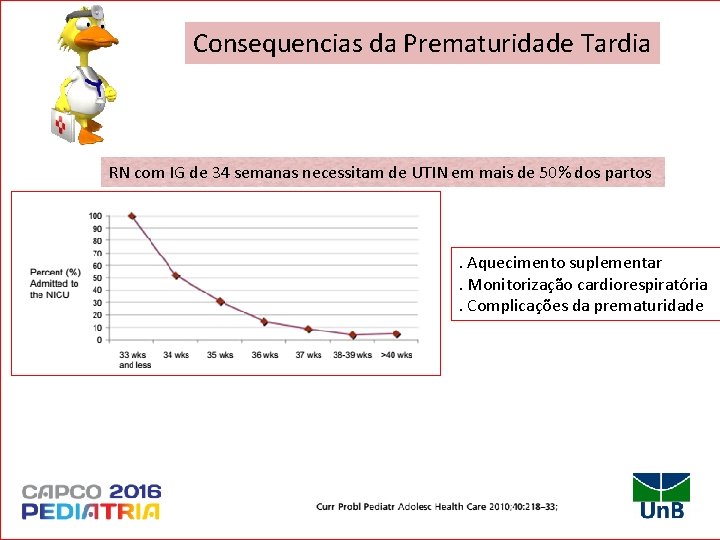 Consequencias da Prematuridade Tardia RN com IG de 34 semanas necessitam de UTIN em