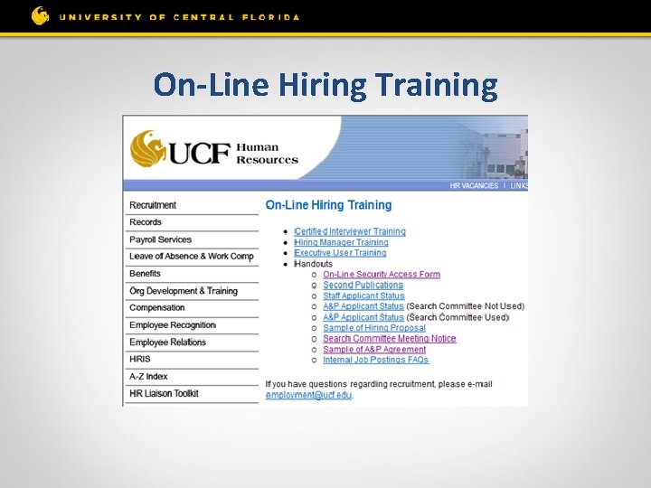 On-Line Hiring Training 