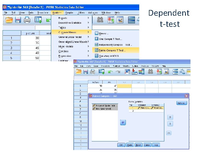 Dependent t-test 