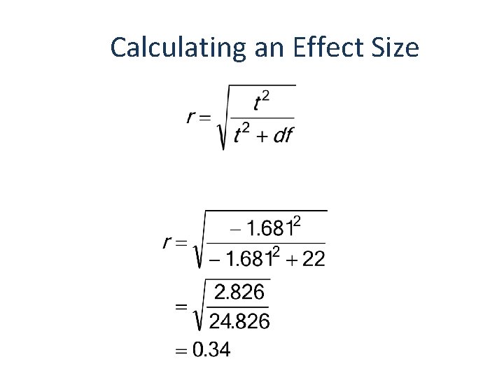 Calculating an Effect Size 