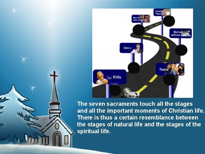 The seven sacraments touch all the stages and all the important moments of Christian