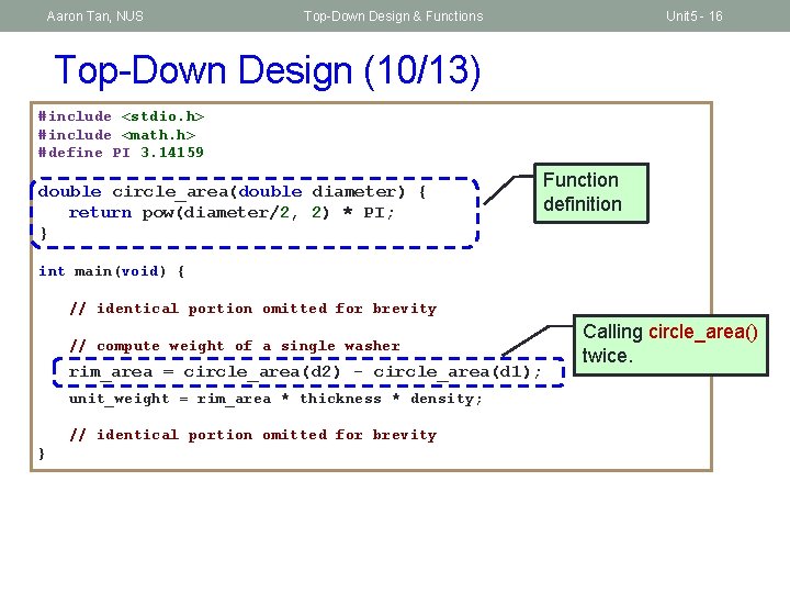 Aaron Tan, NUS Top-Down Design & Functions Unit 5 - 16 Top-Down Design (10/13)