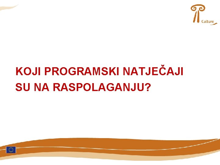 KOJI PROGRAMSKI NATJEČAJI SU NA RASPOLAGANJU? 