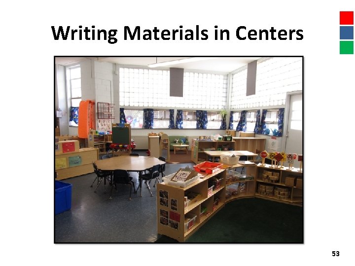 Writing Materials in Centers 53 