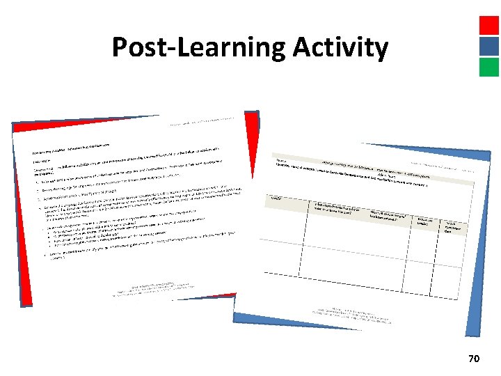 Post-Learning Activity 70 