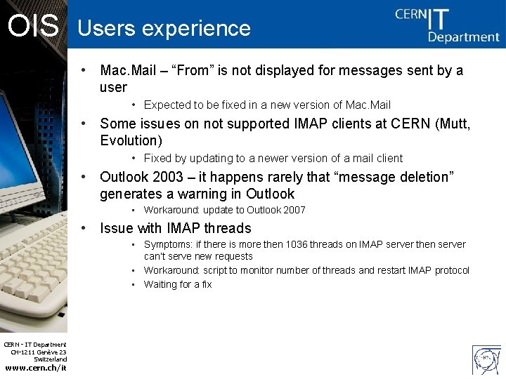 OIS Users experience • Mac. Mail – “From” is not displayed for messages sent