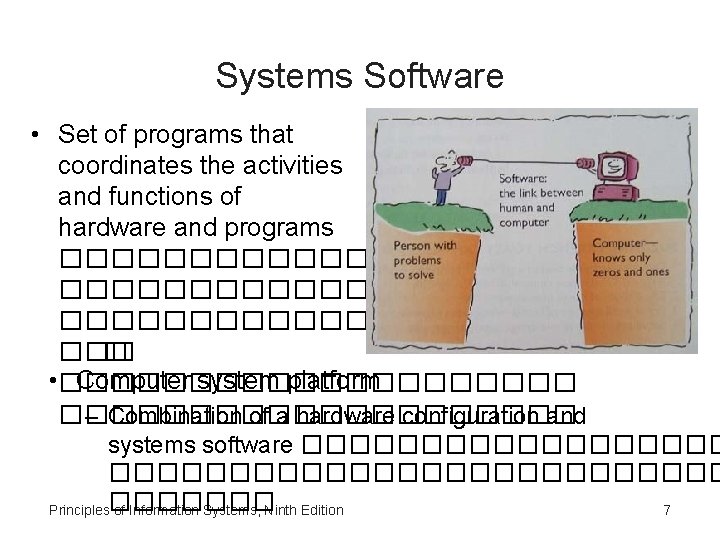 Systems Software • Set of programs that coordinates the activities and functions of hardware