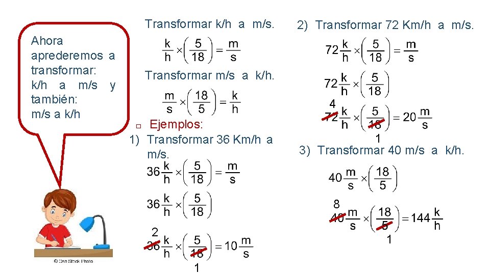 Transformar k/h a m/s. Ahora aprederemos a transformar: k/h a m/s y también: m/s