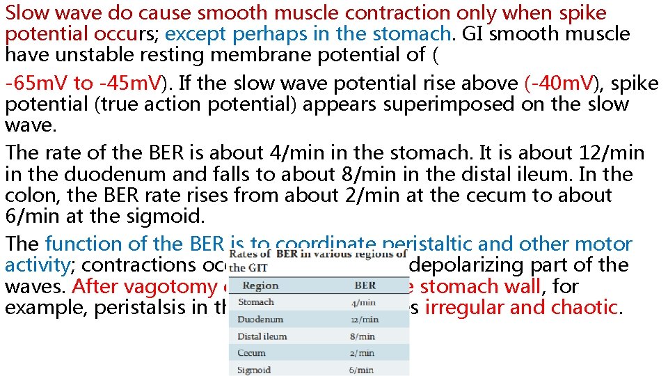 Slow wave do cause smooth muscle contraction only when spike potential occurs; except perhaps