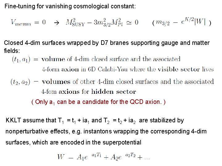 Fine-tuning for vanishing cosmological constant: ( ( ) Closed 4 -dim surfaces wrapped by