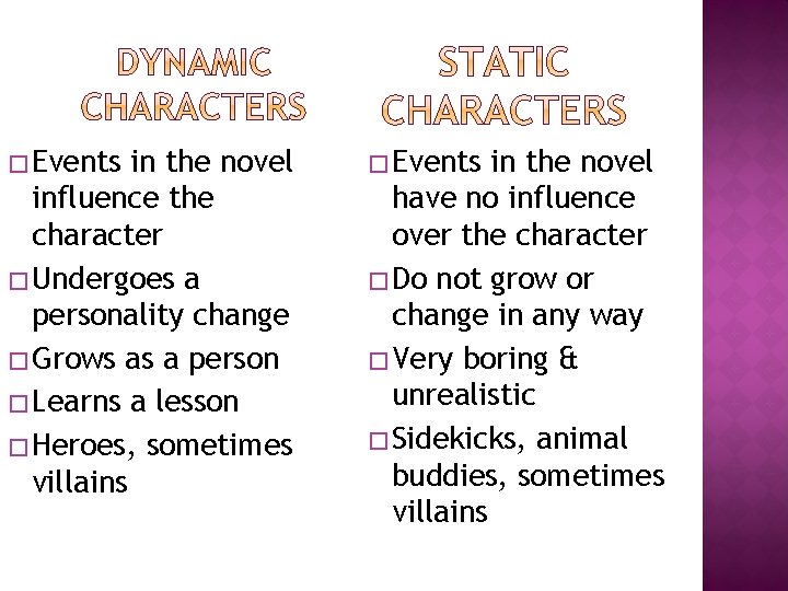 Round vs Flat Dynamic vs Static This scale