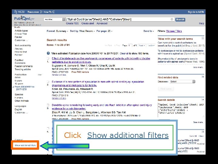 Click Show additional filters 
