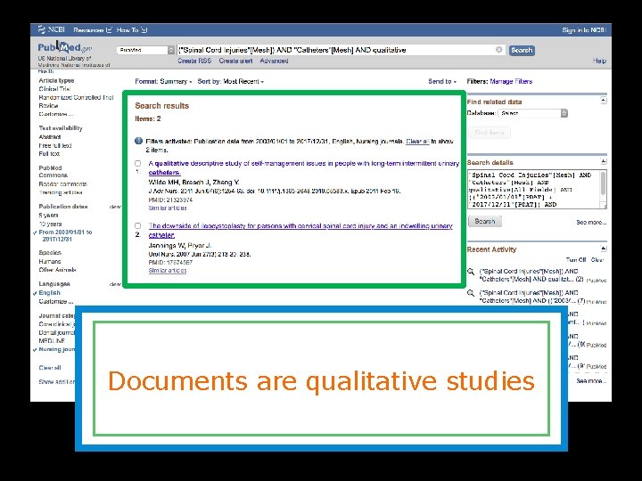 Documents are qualitative studies 