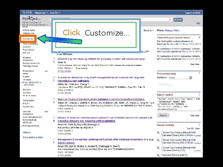 Click Customize… 