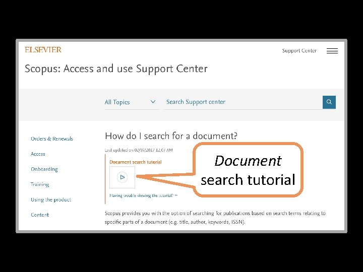 Document search tutorial 