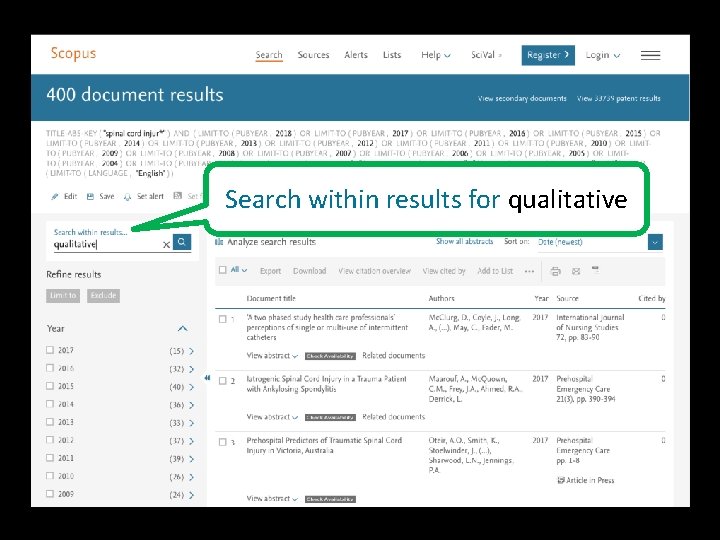 Search within results for qualitative 