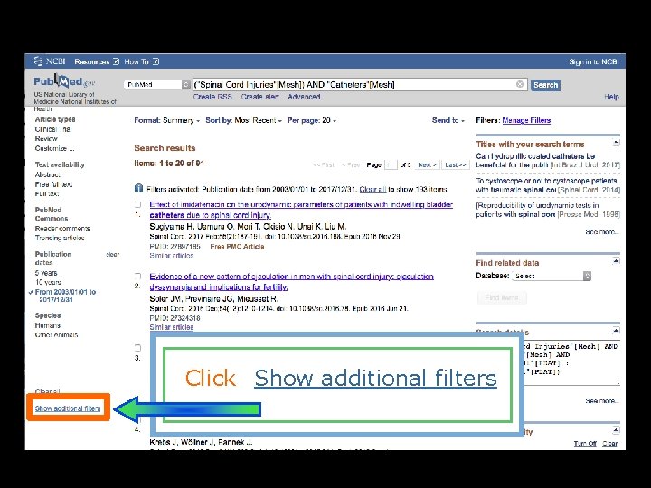 Click Show additional filters 