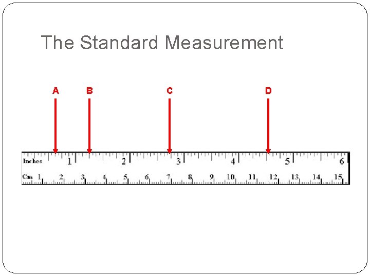 The Standard Measurement A B C D 