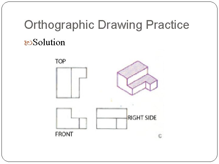 Orthographic Drawing Practice Solution 