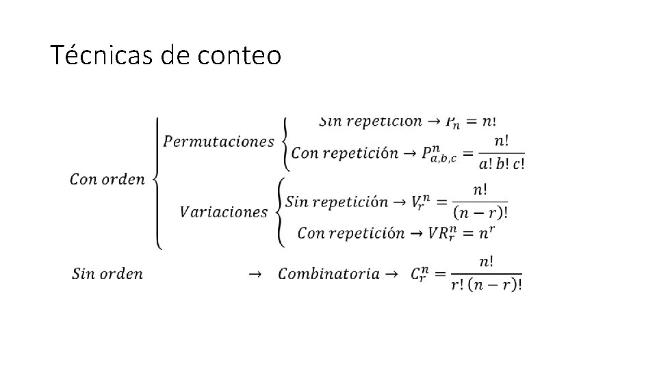 Técnicas de conteo • 