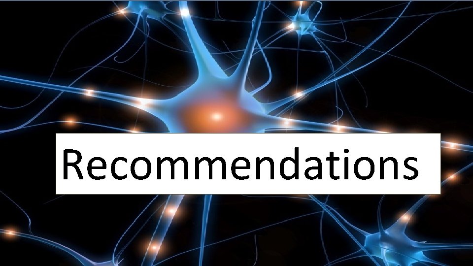 Recommendations Carol Lethaby and Patricia Harries, 2016 