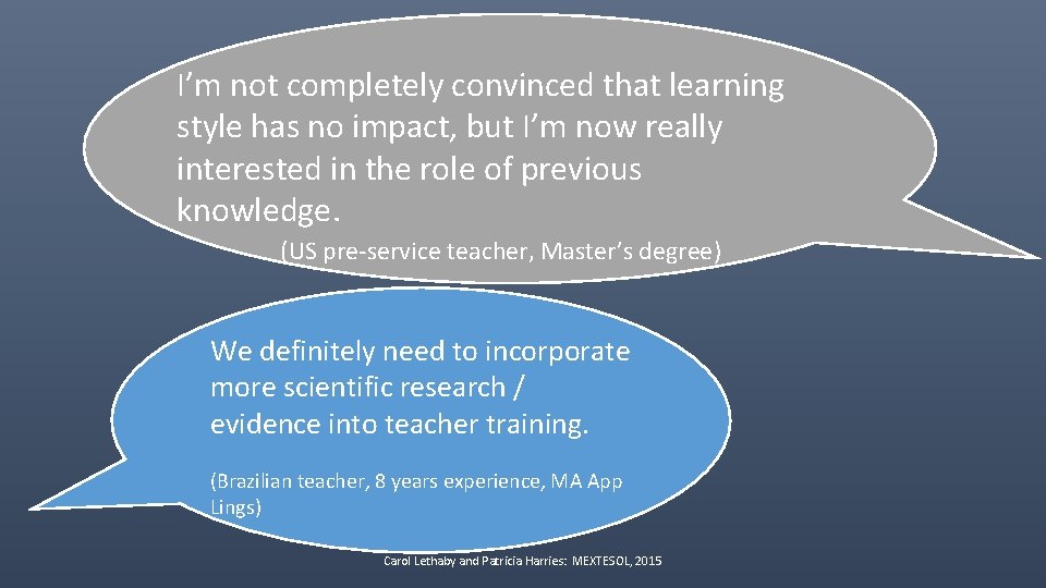 I’m not completely convinced that learning style has no impact, but I’m now really