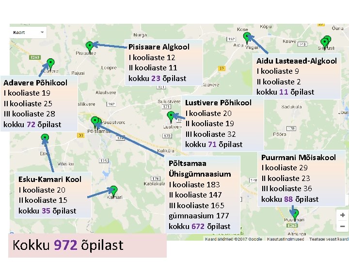 Adavere Põhikool I kooliaste 19 II kooliaste 25 III kooliaste 28 kokku 72 õpilast Adavere Põhikool I kooliaste 19 II kooliaste 25 III kooliaste 28 kokku 72 õpilast