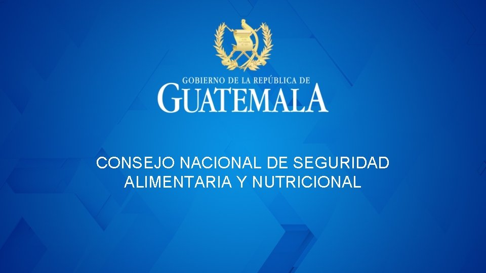 CONSEJO NACIONAL DE SEGURIDAD ALIMENTARIA Y NUTRICIONAL 