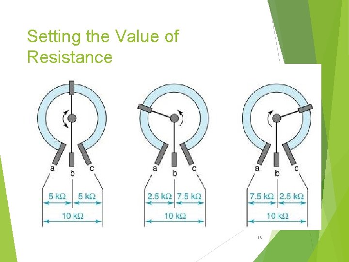 Setting the Value of Resistance 18 