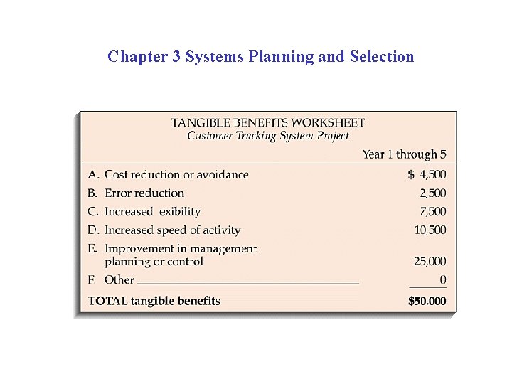 Chapter 3 Systems Planning and Selection 