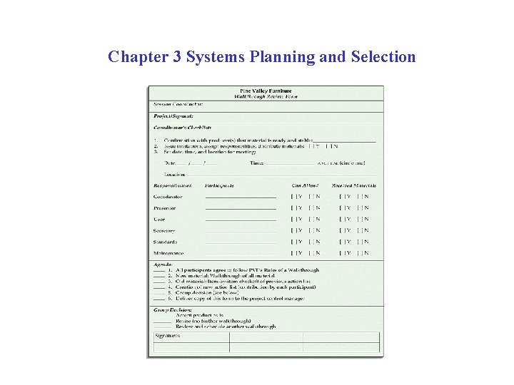 Chapter 3 Systems Planning and Selection 