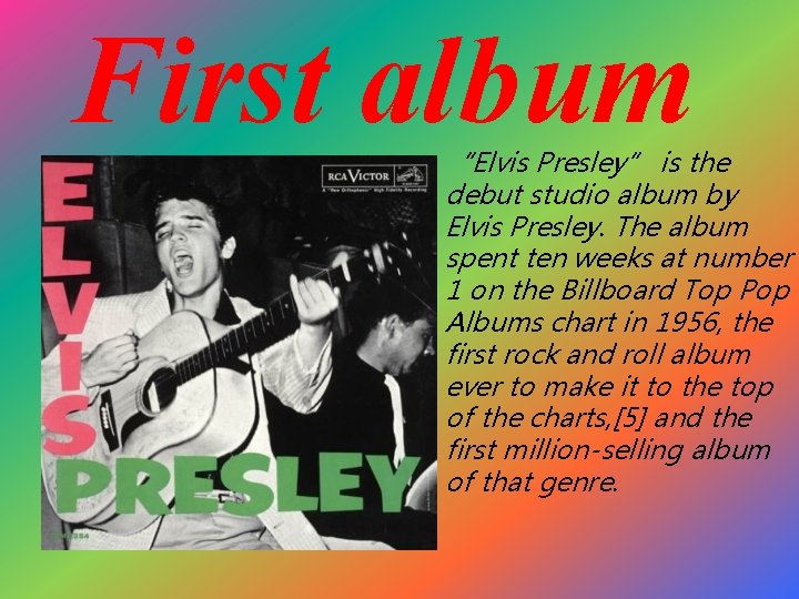 First album “Elvis Presley” is the debut studio album by Elvis Presley. The album