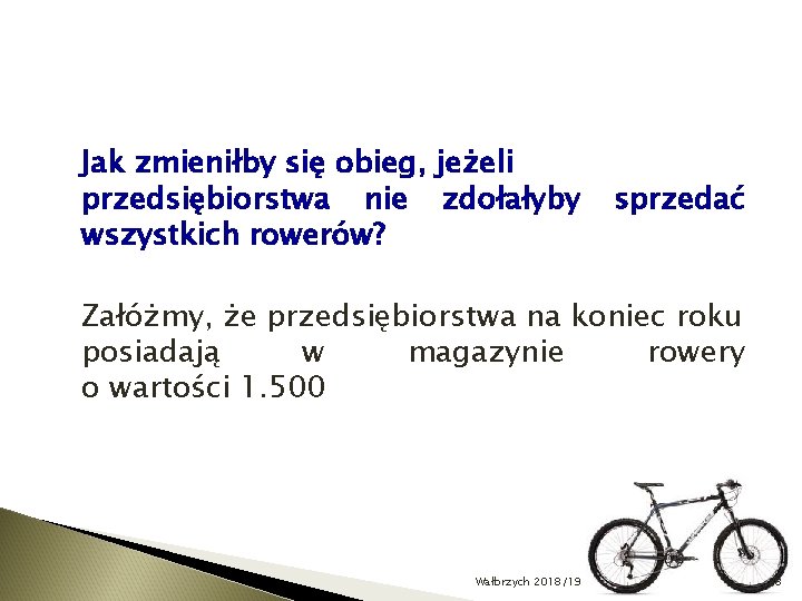 Jak zmieniłby się obieg, jeżeli przedsiębiorstwa nie zdołałyby wszystkich rowerów? sprzedać Załóżmy, że przedsiębiorstwa