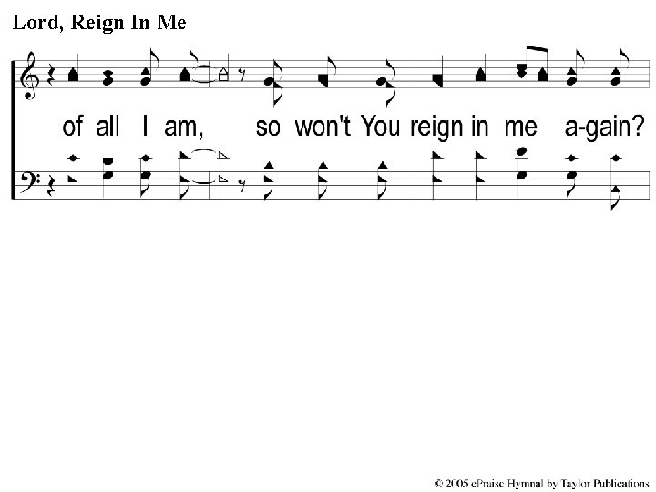 Ds-2 Reign Lord Reign in Me Lord, In Me 