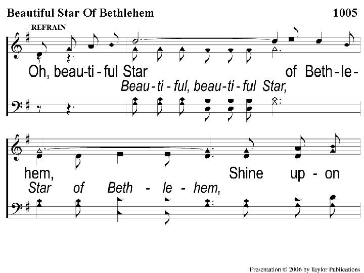 C-1 Beautiful Star Of. Star Bethlehem 1005 