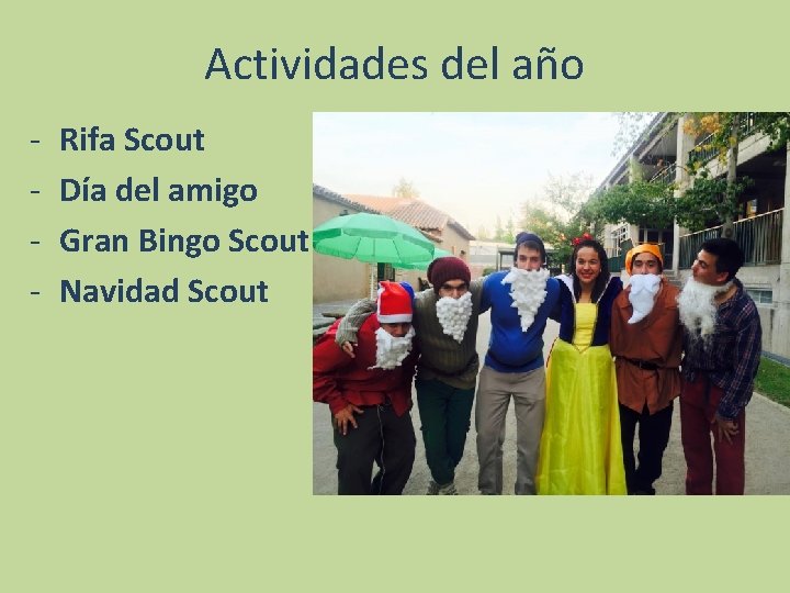 Actividades del año - Rifa Scout Día del amigo Gran Bingo Scout Navidad Scout Actividades del año - Rifa Scout Día del amigo Gran Bingo Scout Navidad Scout