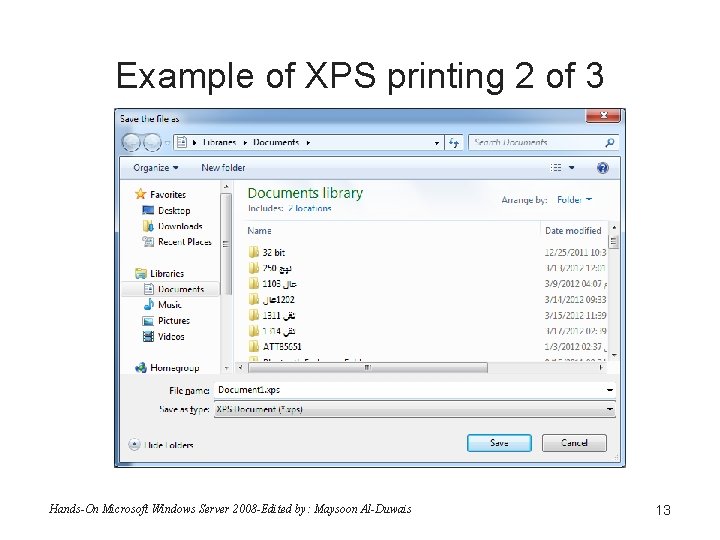 Example of XPS printing 2 of 3 Hands-On Microsoft Windows Server 2008 -Edited by: