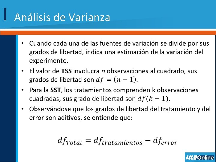 Análisis de Varianza • 