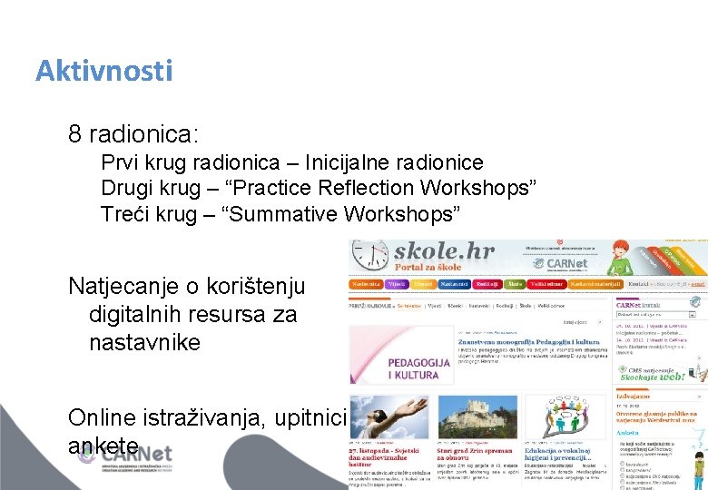 Aktivnosti 8 radionica: Prvi krug radionica – Inicijalne radionice Drugi krug – “Practice Reflection Aktivnosti 8 radionica: Prvi krug radionica – Inicijalne radionice Drugi krug – “Practice Reflection