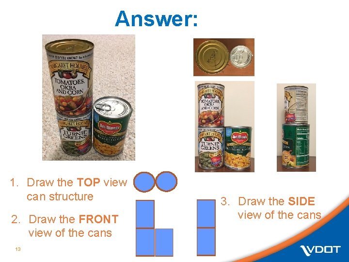 Answer: 1. Draw the TOP view can structure 2. Draw the FRONT view of Answer: 1. Draw the TOP view can structure 2. Draw the FRONT view of